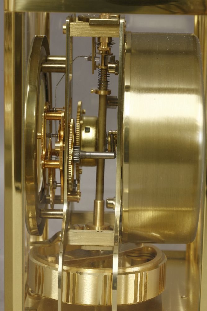 A Jaeger le Coultre gilt brass 'Atmos' clock,the movement calibre 526-5, acircular dial with applied - Image 3 of 5