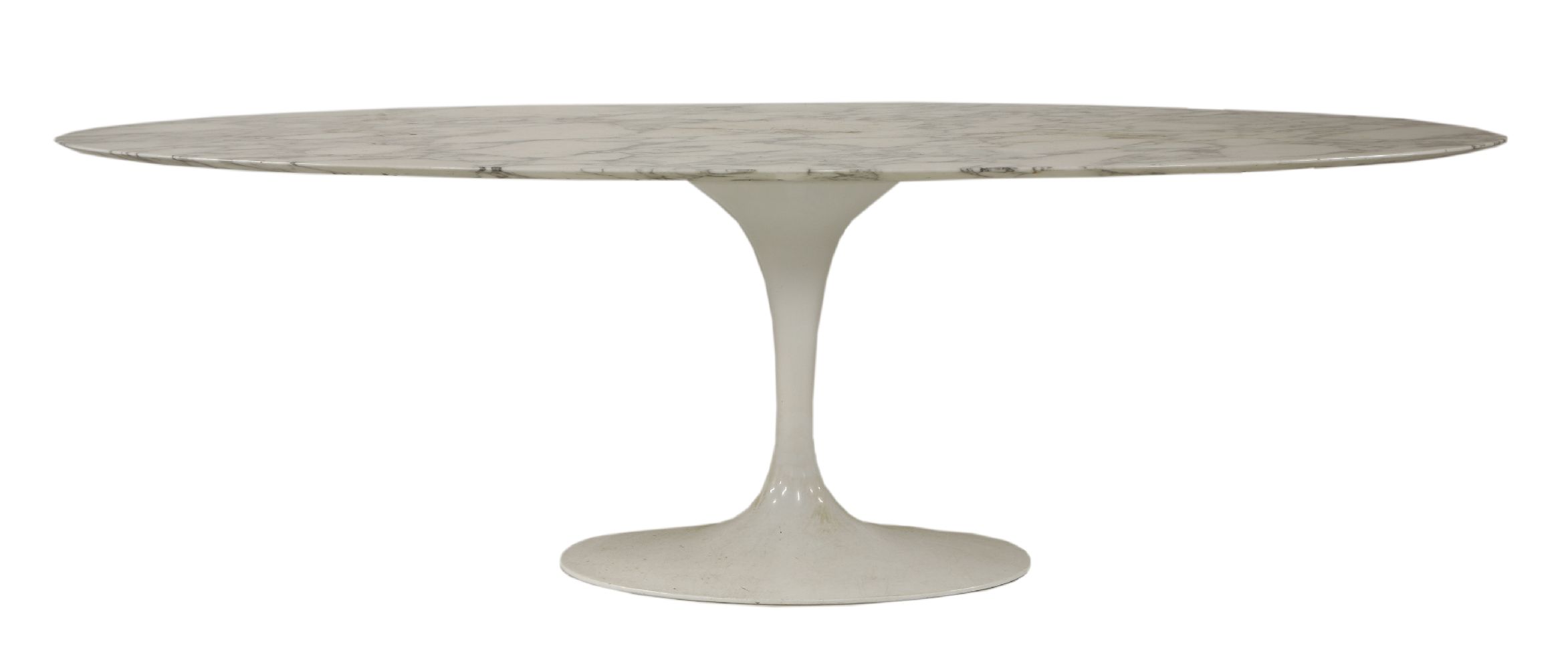A 'Tulip' dining table,designed by Eero Saarinen, manufactured by Knoll International, the oval