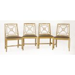 A set of four Danish oak dining chairs,by Hansen & Sorensen, with fret cut backs (4)