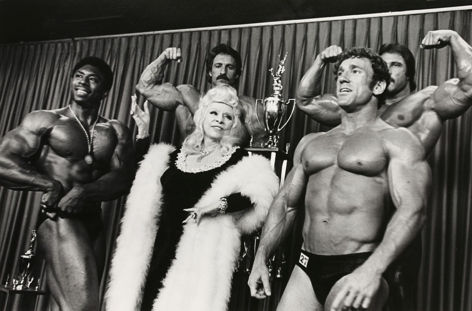 Gary Leonard (b.1951)'MAE WEST WITH MR. AMERICA CONTESTANTS';'PRINCE'Two photographs24 x 36.5 cm