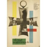 A colour lithographic poster for the Polish film 'Krzyz Walecznych' (The Cross of Valour),1959,