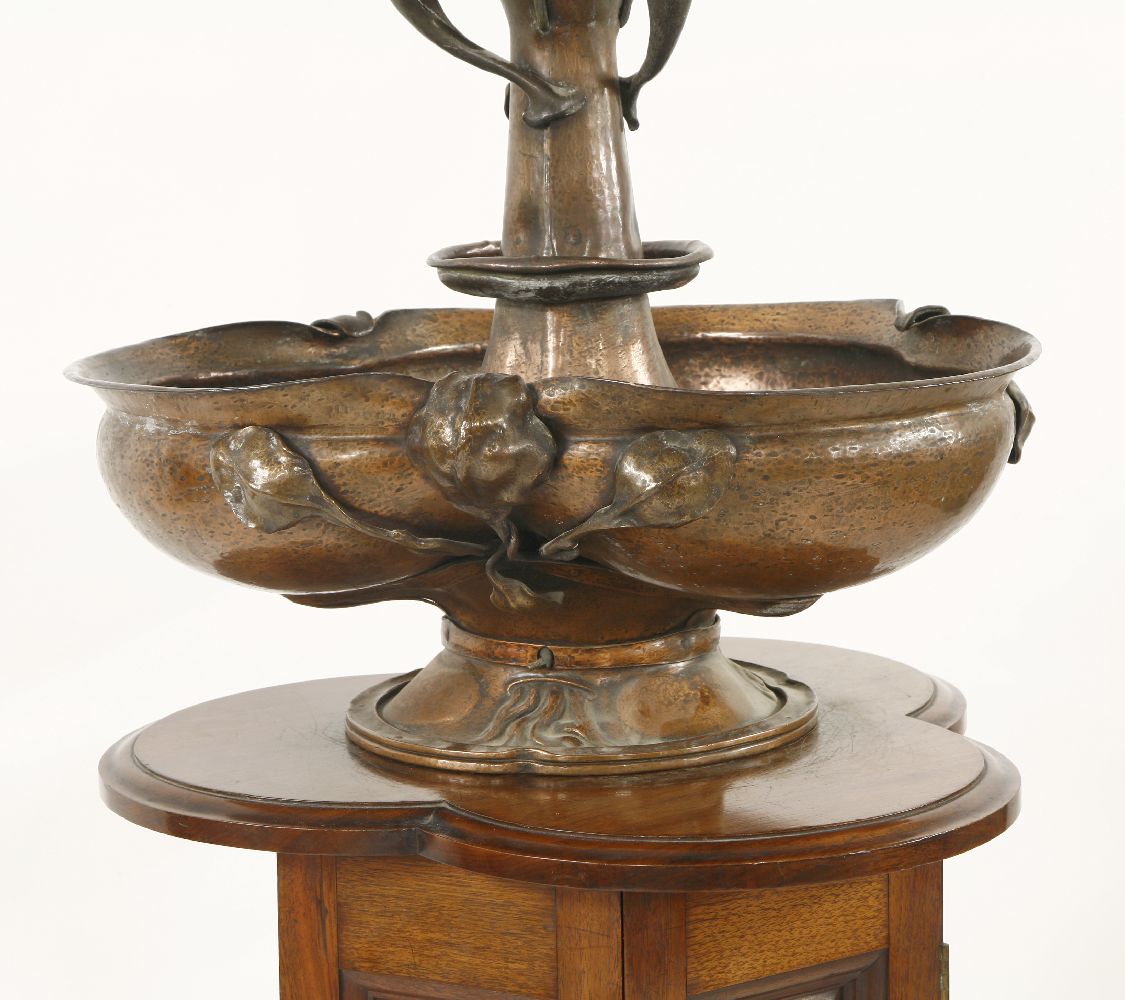 An Arts and Crafts copper fountain,designed by Joseph Hodel and G P Bradley for the Bromsgrove - Image 3 of 8