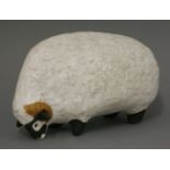 *A stoneware ram,by Rosemary Wren (1922-2013) and Peter Crotty (b.1943), signed with initials,21cm
