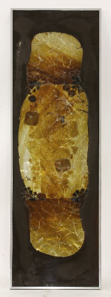 Anthony Kirkhaar (b.1940),untitled, an amber glass panel,156cm wide46cm high - Image 2 of 3