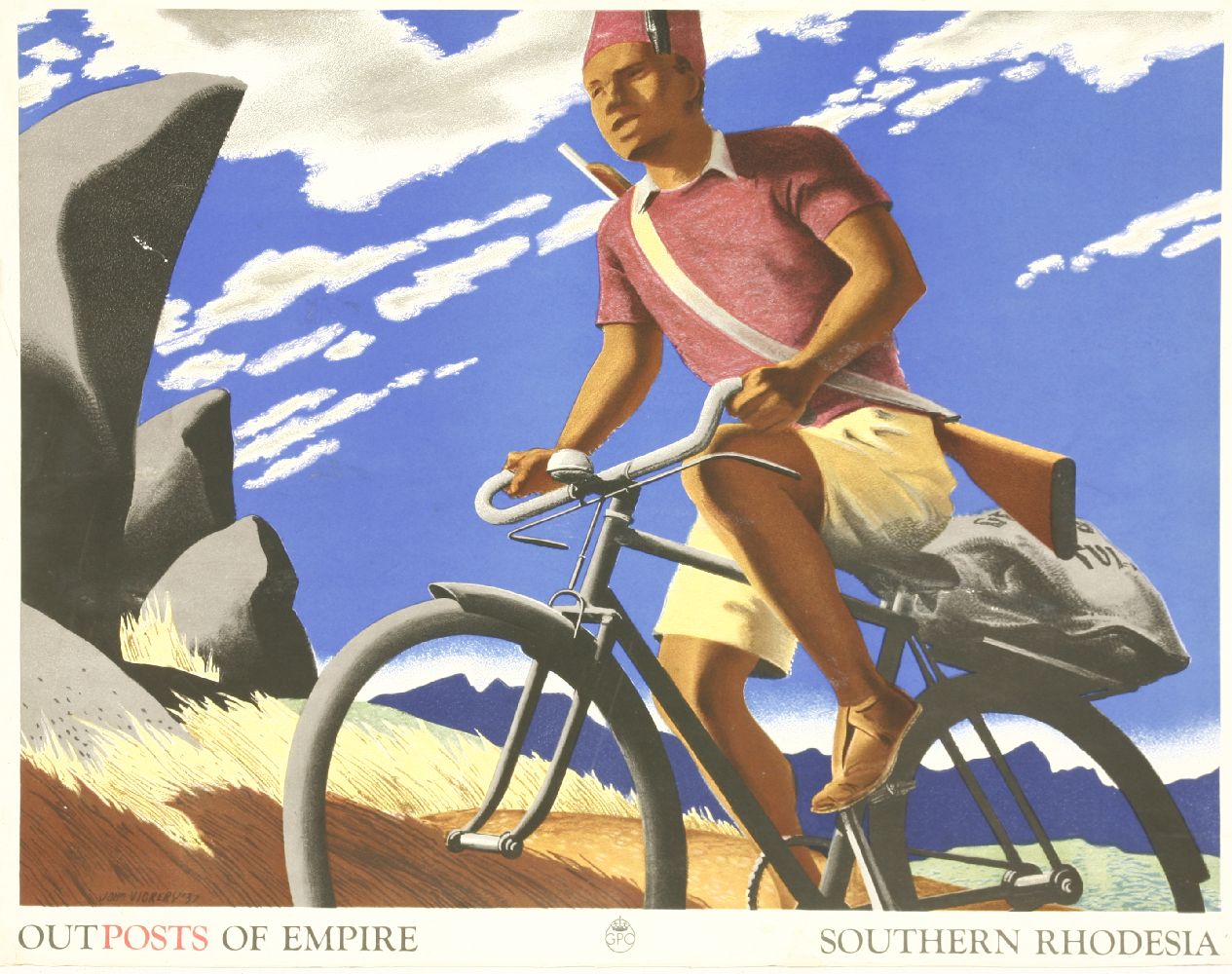 A GPO Poster,'Outposts of Empire: Southern Rhodesia', 1937, designed by John Vickery (1906-1983),