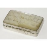 A Victorian silver and mother-of-pearl box, by Nathan & Hayes, Chester 1898,of plain oblong form,