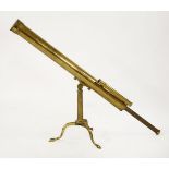 A lacquered brass astronomical telescope, 19th century, by T & H Doublet, 39 Moorgate Street,