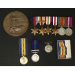 Medals, a WWll group of six to Sgt M H F Ballamy, one with 'Ist Army' bar, another to the same
