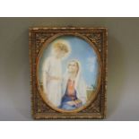 Dora WebbMARY AND THE YOUNG JESUSSigned and dated 1930, watercolour on ivory, oval17 x 13.5cm