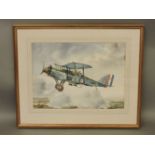Stanley T GleedA WESTLAND WAPITI IN FLIGHTSigned l.l., watercolour32 x 44.5cm