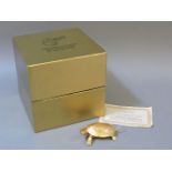 A limited edition Boehm porcelain turtle, in original presentation box with certificate