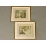 RowlandsonDated 1788Two coloured prints, in gilt frames