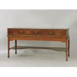 A George III mahogany ebony and boxwood strung square piano, 168cm wide