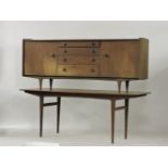A 'Younger' teak dining table, 198cm wide, 79cm deep, 76cm high, and a sideboard, 199cm wide, 49cm