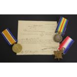 Medals, a WWI trio to Pte G J Mansfield, R Fus GS 4543, together with Army Form W 5112