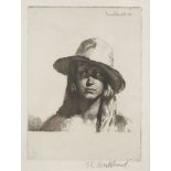 *Gerald Leslie Brockhurst RA (1890-1978)'CORINNE'Etching, signed in pencil l.r.14 x