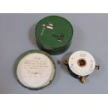 An Edelmann lacquered brass and turned wooden galvanometer, the dial marked Edelmann, Munchen, and