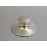 A silver capstan inkwell, Birmingham, 1906