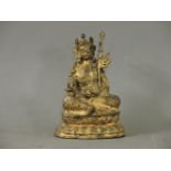 An antique bronze Buddha, 19cm high