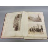 A Victorian album of sepia photographs, illustrating railway bridges and viaducts, to include a