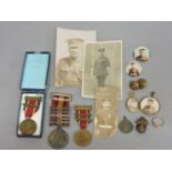 Military items, relating to Sergeant C Bird, RL Fusiliers, South Africa medal with five bars,