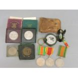Medals, including a WWII pair to Assistant Divisional Officer Leslie Horton, Fire Brigade, another