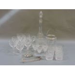 Glassware, including ten wine glasses