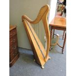 An R W J Norton sitting harp, 117cm high