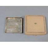 A cased silver dish, of square section, by Mappin and Webb, 1964, 7.5cm square, Provenance: given to