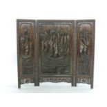 A Chinese wood fire screen