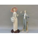 Lladro figures, 'Conductor', 'Dressmaker', tallest 37cm