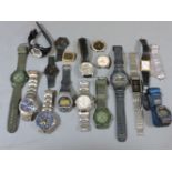 A collection of gentlemen's wristwatches, including a Sekonda Chronograph