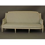 A French painted frame sofa, 194cm wide