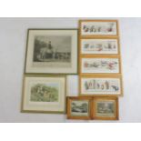 Eight various prints, comprising David Shepherd 'Young Africa', a set of four French comic dogs, a