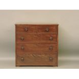 A Victorian mahogany chest of drawers, 91cm high, 91cm wide