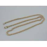 A 9ct gold belcher chain necklace, 10.9g