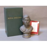 A Royal Doulton black basalt bust of the Prince of Wales, inscribed 'Investiture of HRH Prince of