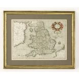 Gerardus Mercator,Anglia Regnum,17th century, hand coloured map,35 x 46.5cm