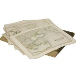 Portfolio containing thirteen large maps by William Lizars:From the Edinburgh Geographical General