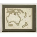 John Thompson,New Holland and Asiatic Isles,19th century, hand coloured map,52 x 65cm