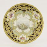 A Royal Crown Derby Plate,dated 1909, from The Judge E H Gary service, finely painted and gilded,