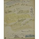 An autograph album and contents formerly belonging to Mr Richard Hearne, including:signed