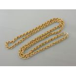 A twisted rope necklace, marked 750, 25.3g