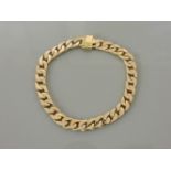 A 9ct gold filed curb link bracelet, 21.7g