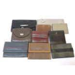 Ten assorted wallets and purses, including a black canvas Envy example