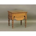 A small fruitwood commode, and a single drawer ?elm top coffee table