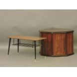 An Art Deco style floor standing drinks table, and an occasional table