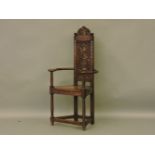 A 17th century style oak chair