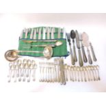 An incomplete canteen of silver plated flatware, by Christofle, a collection of mixed flatware,