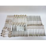 A canteen of silver plated flatware, for twelve place settings, stamped Krupp Milano